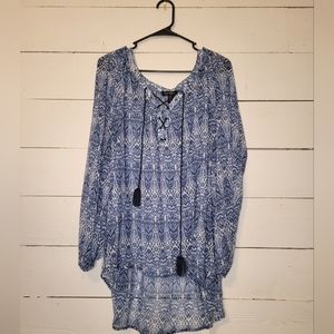 Jessica Simpson Blouse 2X Blue